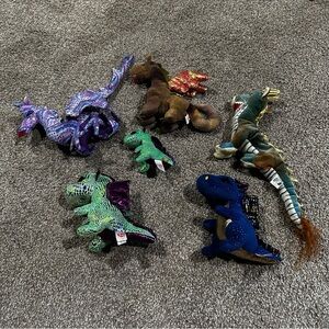 Colorful Dragon Ty Beanie Baby Plush Toy Lot